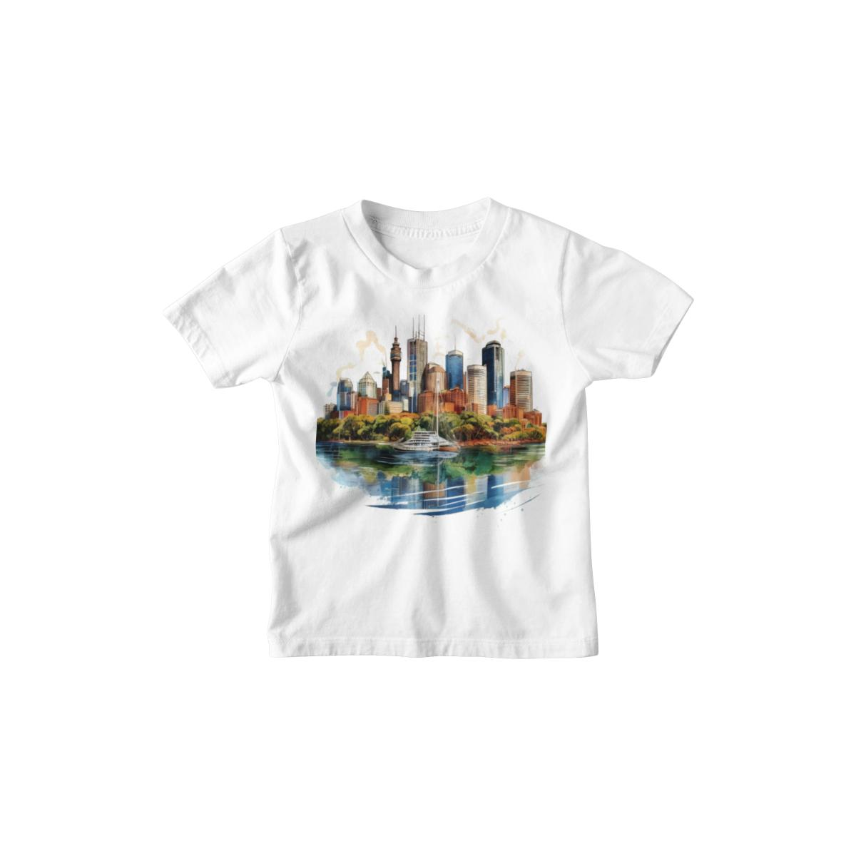 Kinder T-Shirt Moderne Skyline der Stadt 18