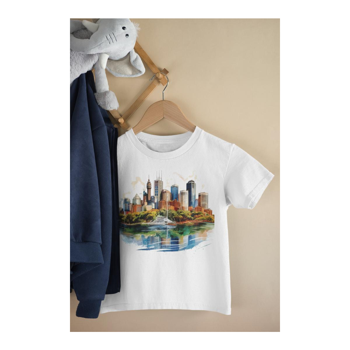 Kinder T-Shirt Moderne Skyline der Stadt 18