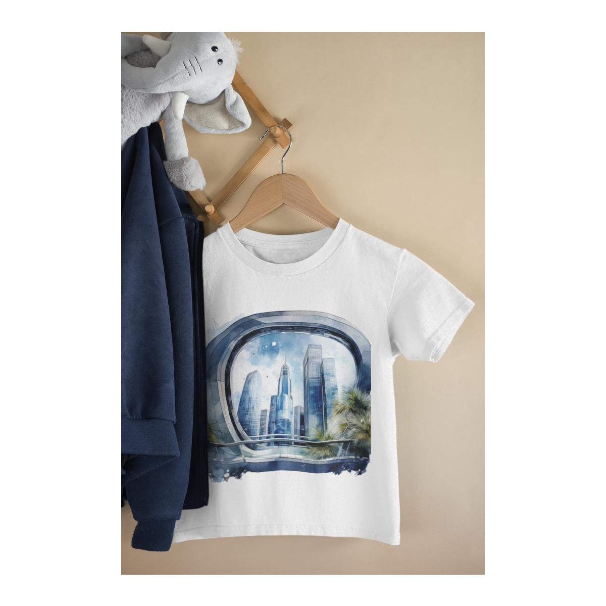 Kinder T-Shirt Moderne Skyline der Stadt 19
