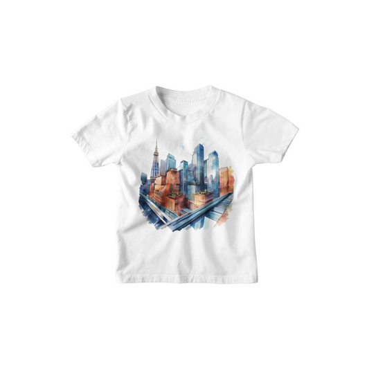 Kinder T-Shirt Moderne Skyline der Stadt 20