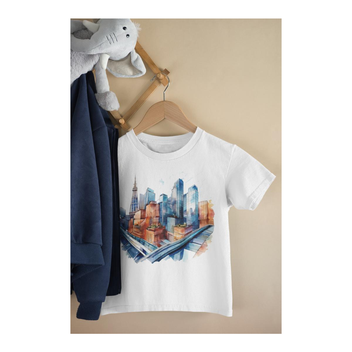 Kinder T-Shirt Moderne Skyline der Stadt 20