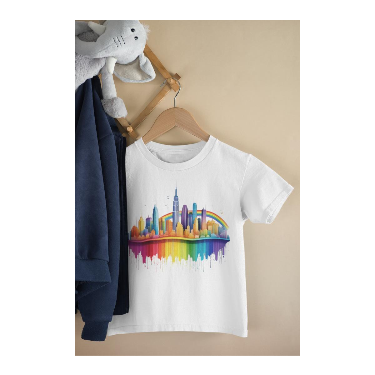 Kinder T-Shirt Moderne Skyline der Stadt 7