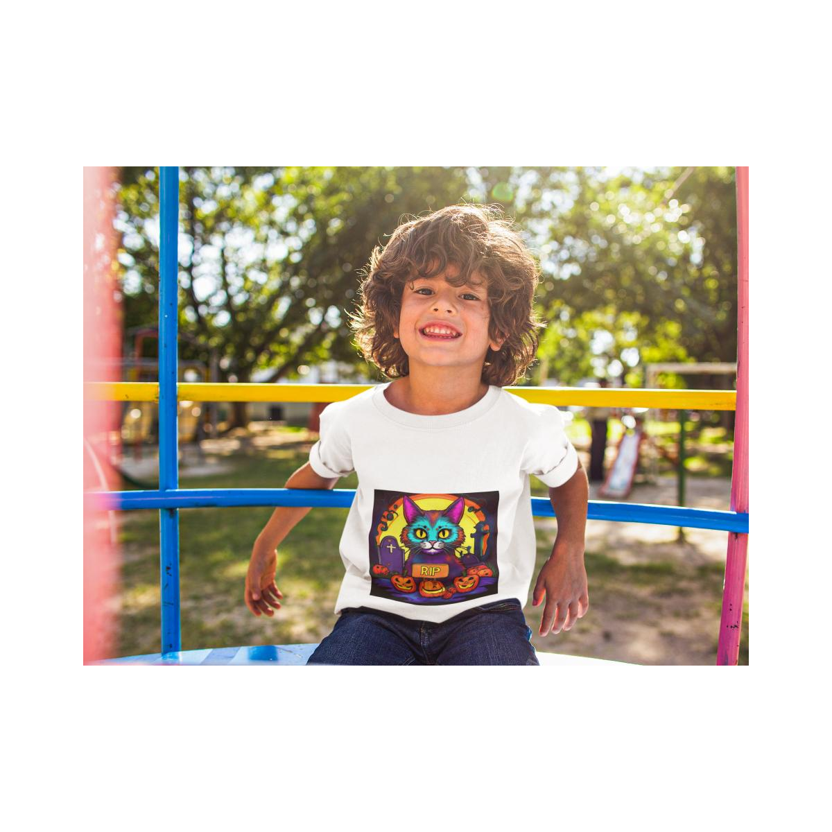 Kinder T-Shirt Psychodelic Halloween