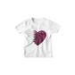 Kinder T-Shirt Qatar Flagge herzform