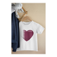 Kinder T-Shirt Qatar Flagge herzform