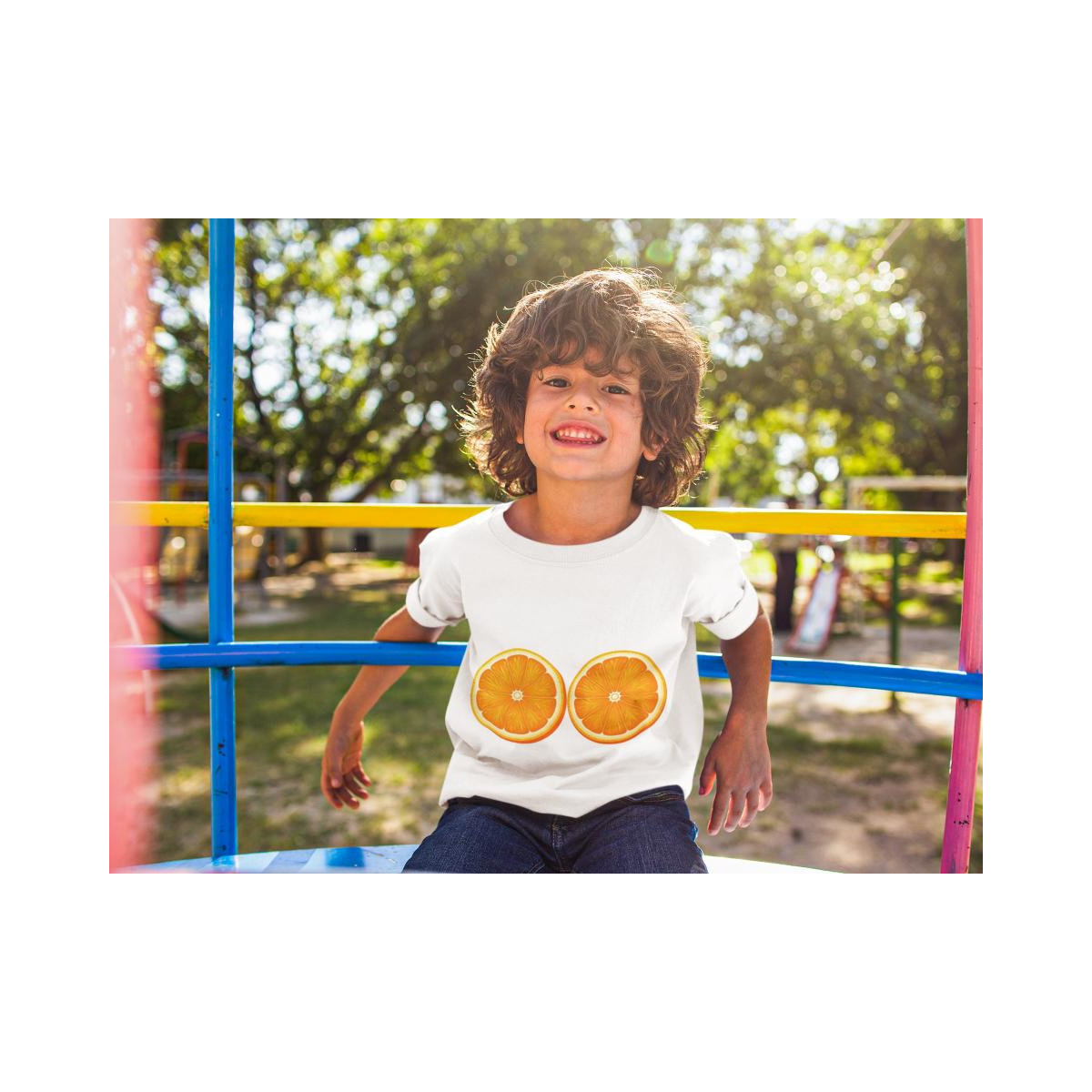 Kinder T-Shirt Realistische Orange