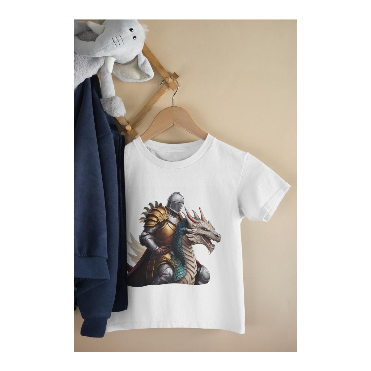 Kinder T-Shirt Ritter auf Drachen