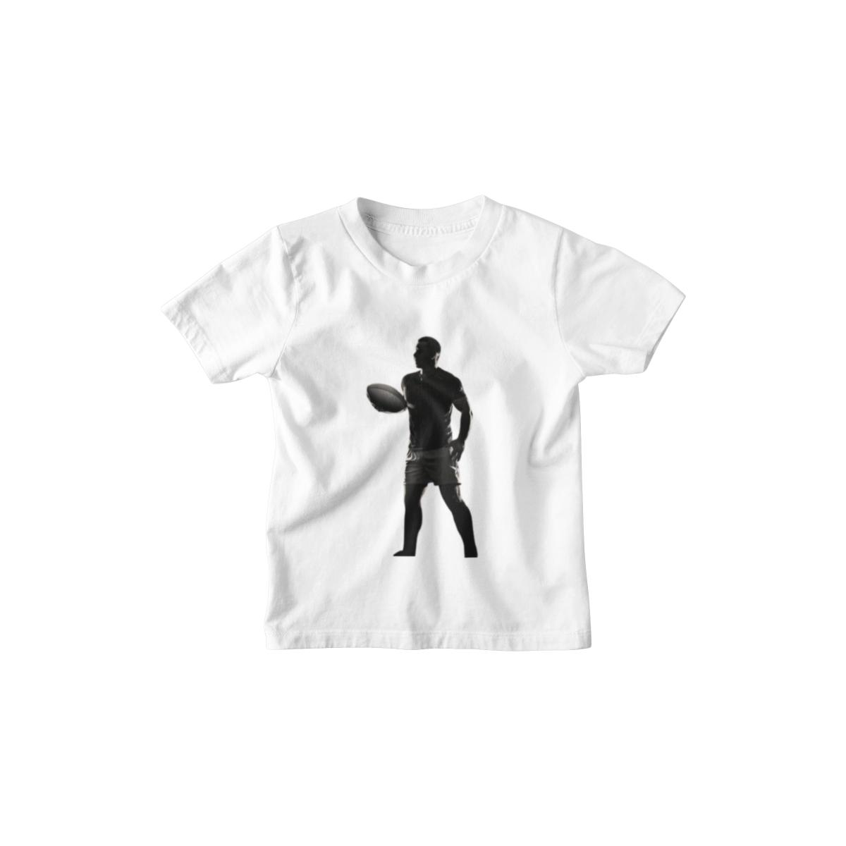 Kinder T-Shirt Rugbyspieler Silhouette