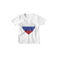 Kinder T-Shirt Russland Flagge herzform
