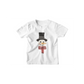 Kinder T-Shirt Schneemann mit Zylinder