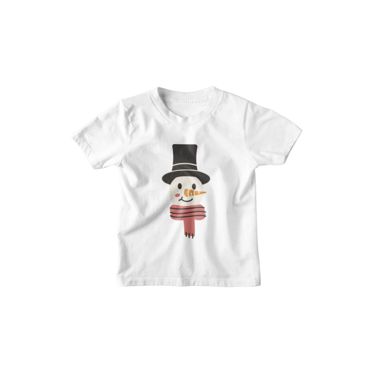 Kinder T-Shirt Schneemann mit Zylinder