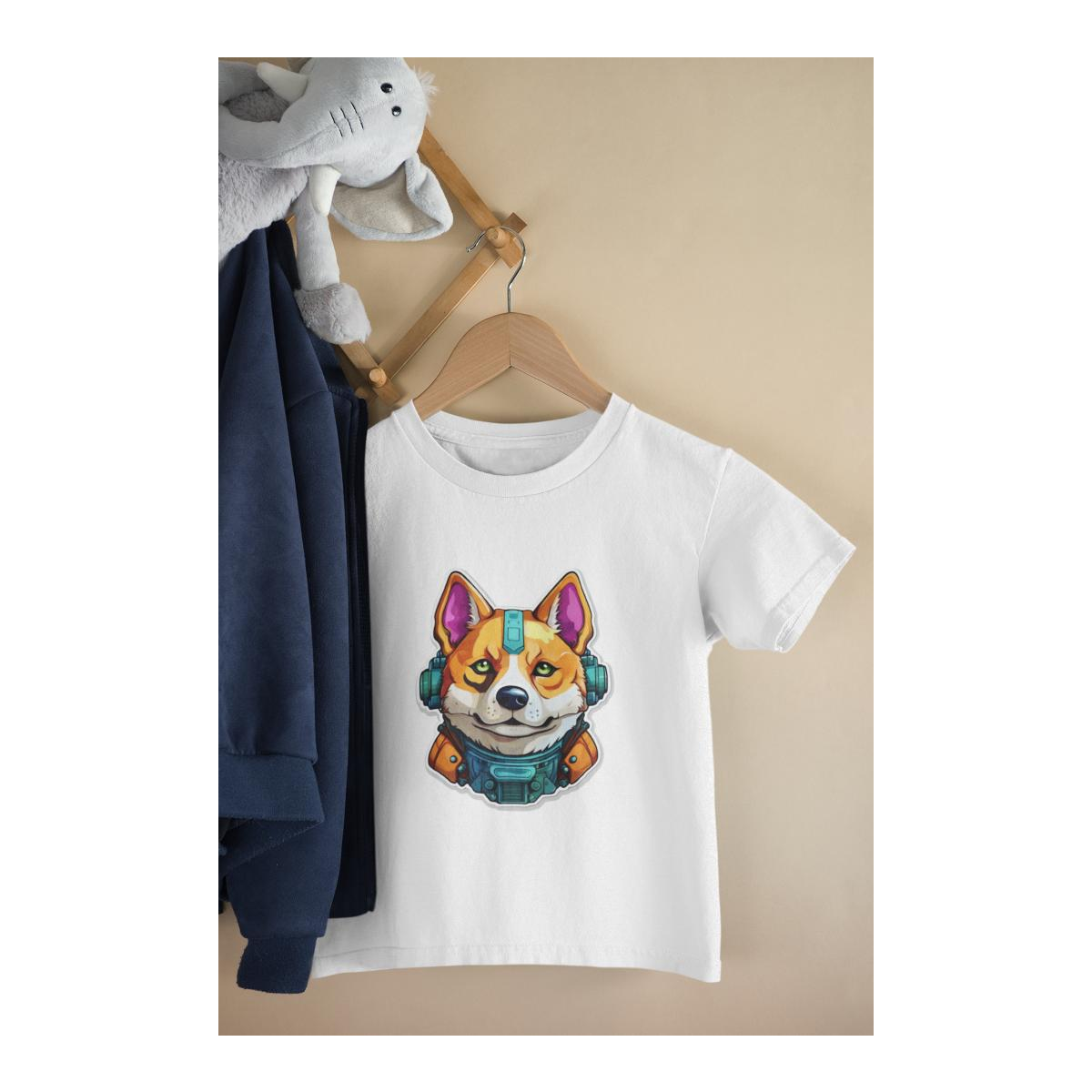 Kinder T-Shirt Shiba Army Robot