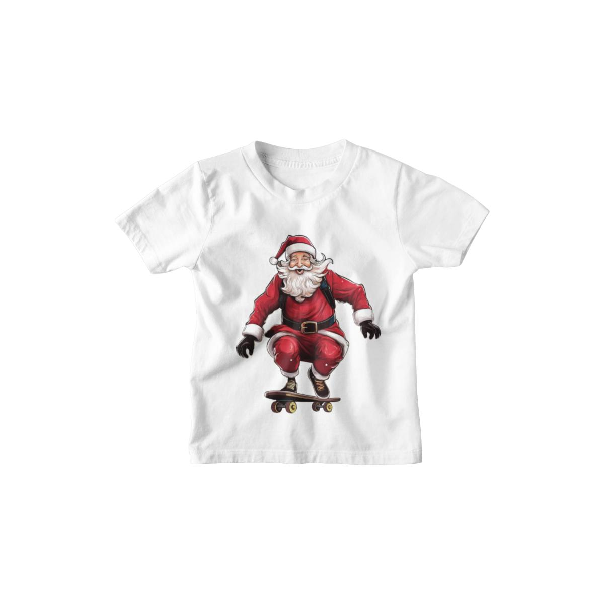 Kinder T-Shirt Skateboard Santa