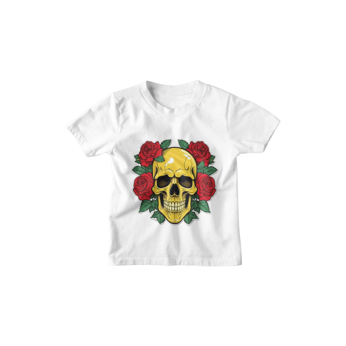 Kinder T-Shirt Skull with Roses