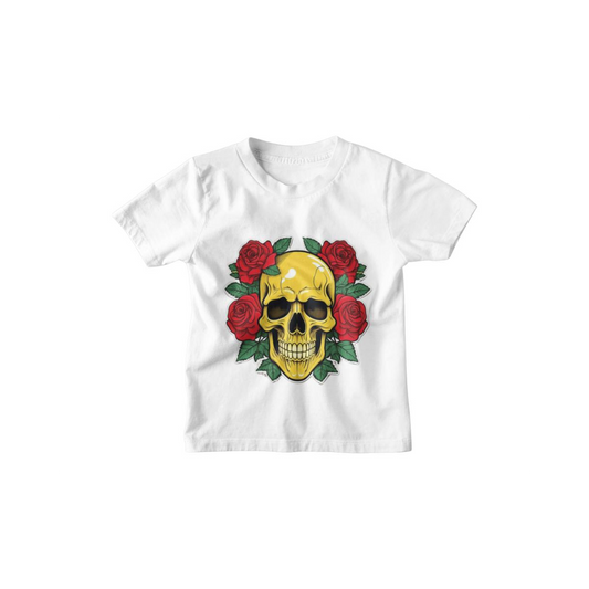 Kinder T-Shirt Skull with Roses