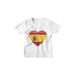 Kinder T-Shirt Spanien Flagge herzform
