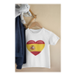 Kinder T-Shirt Spanien Flagge herzform