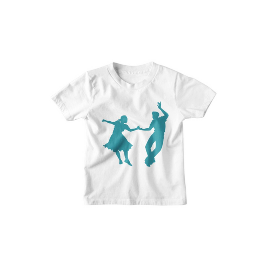 Kinder T-Shirt Tanzendes Paar 1 Silhouette