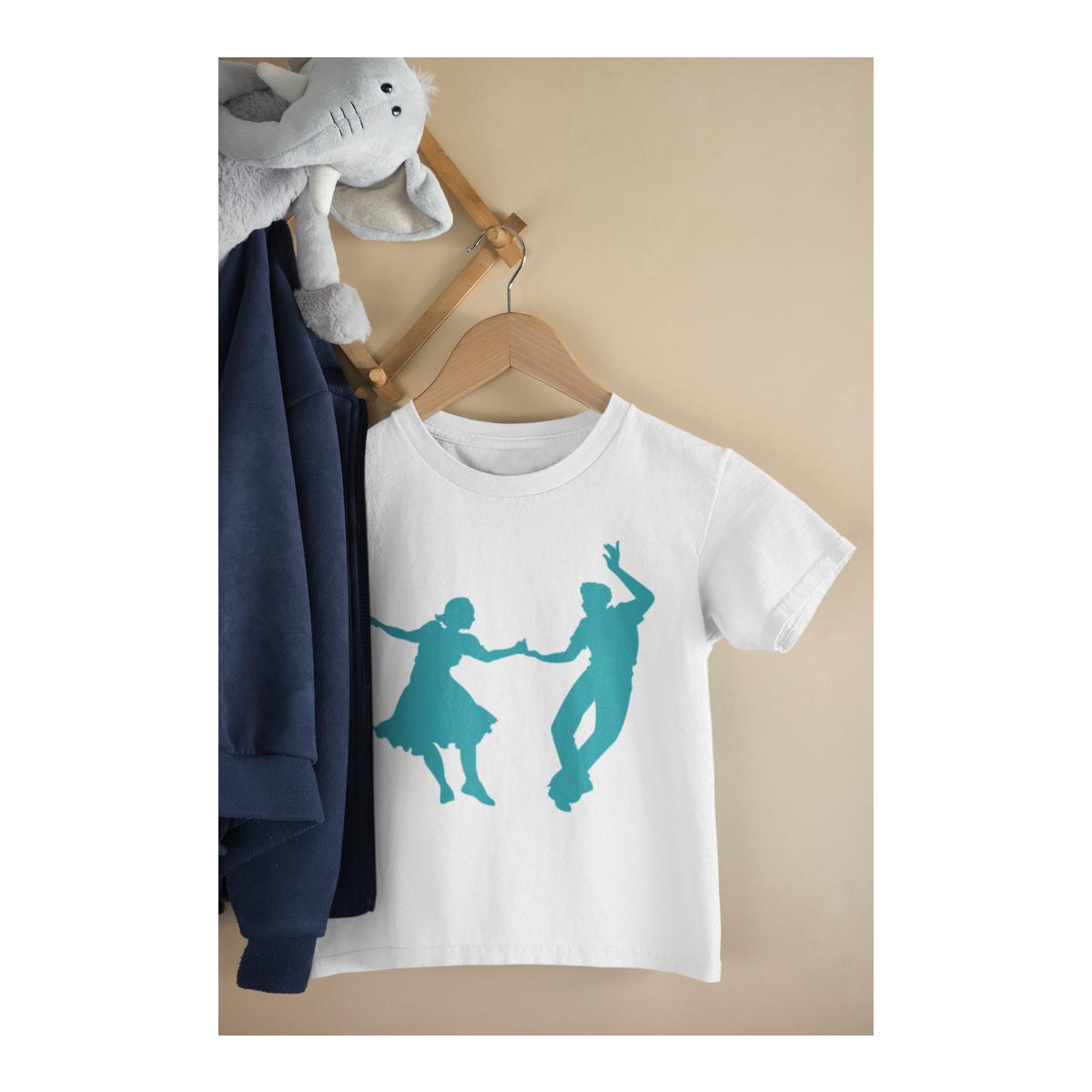 Kinder T-Shirt Tanzendes Paar 1 Silhouette