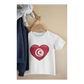 Kinder T-Shirt Tunesien Flagge herzform