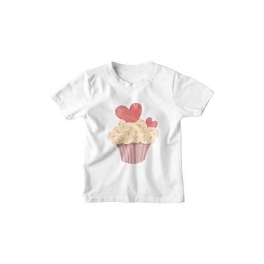 Kinder T-Shirt Valentines Cupcake