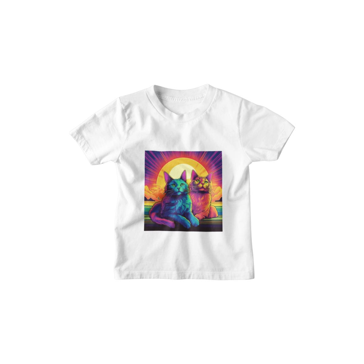 Kinder T-Shirt Vaporwave Cat