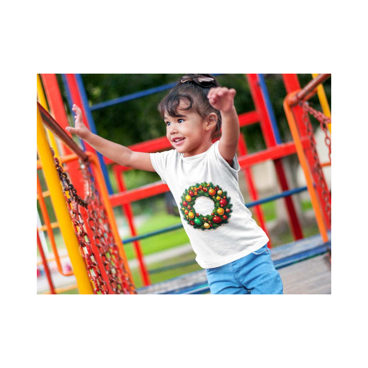 Kinder T-Shirt Weihhnachtskranz