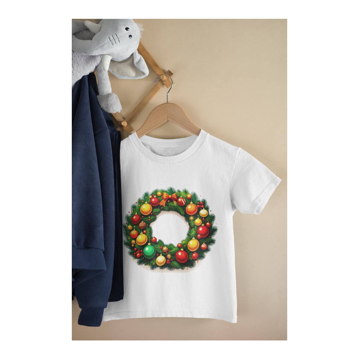 Kinder T-Shirt Weihhnachtskranz