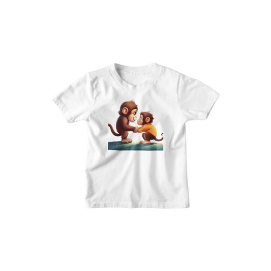 Kinder T-Shirt Zwei süsse Affen-Babies