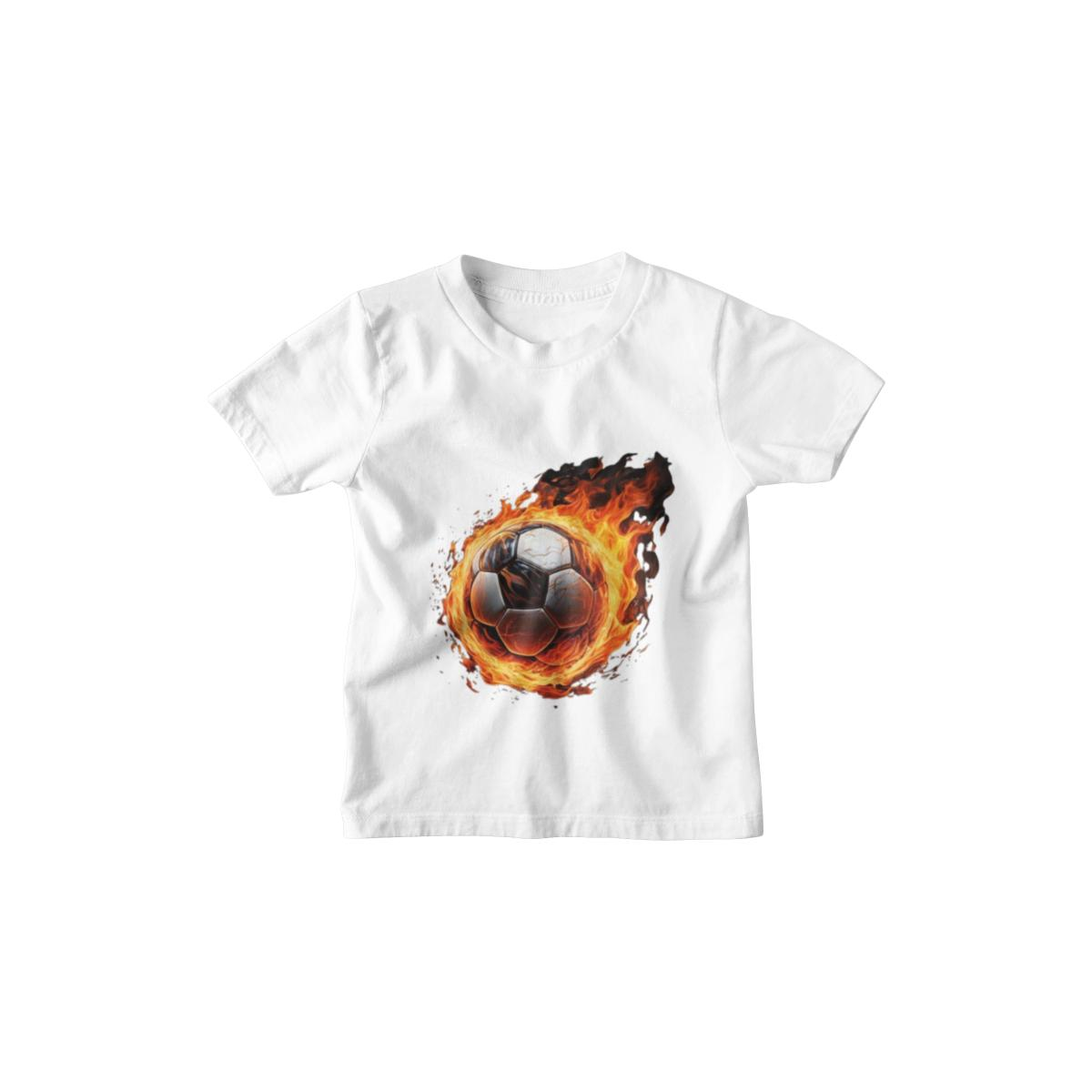 Kinder T-Shirt Brennender Fussball