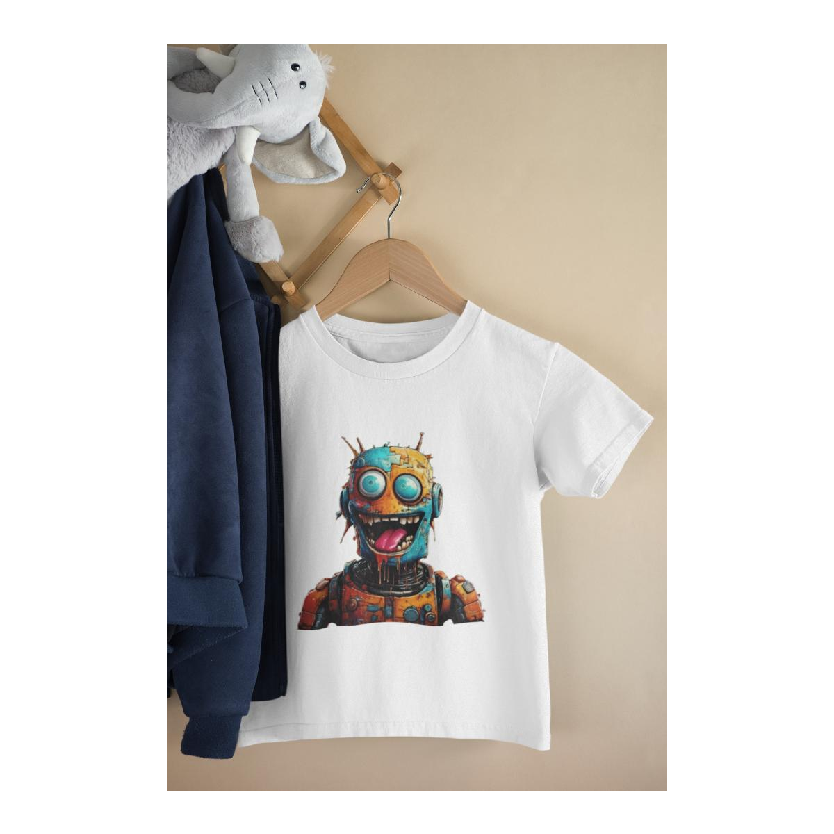 Kinder T-Shirt Crazy Roboter