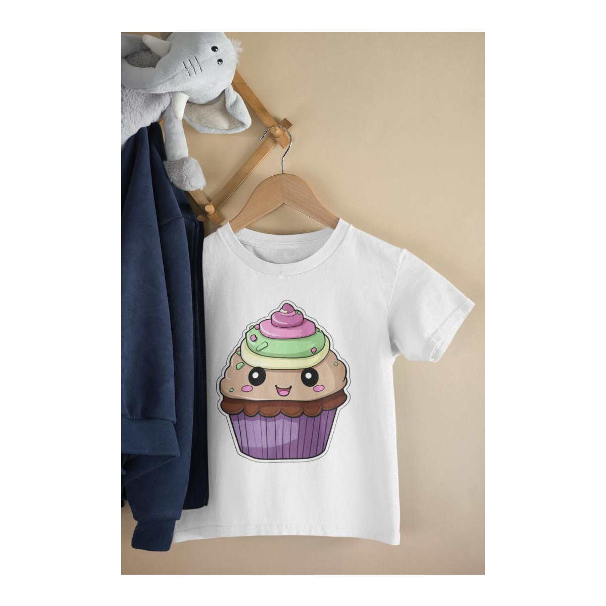 Kinder T-Shirt Cute Kawai Choco Cake