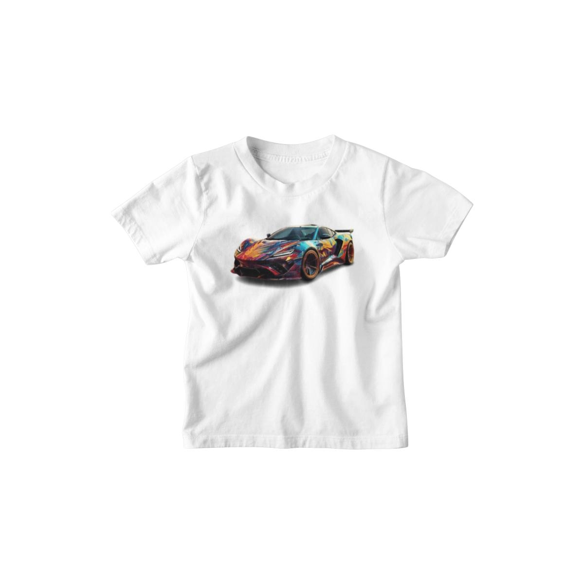 Kinder T-Shirt farbiger Sportwagen