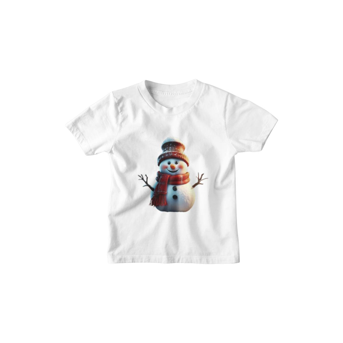 Kinder T-Shirt Fröhlicher Comic Schneemann