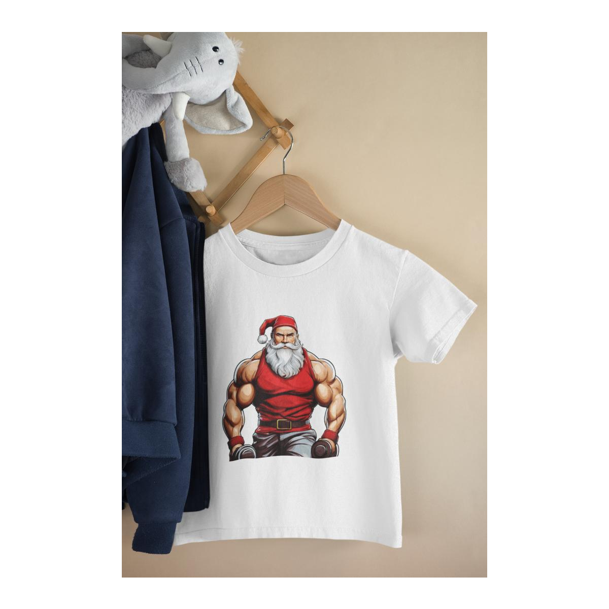 Kinder T-Shirt Muscle Santa