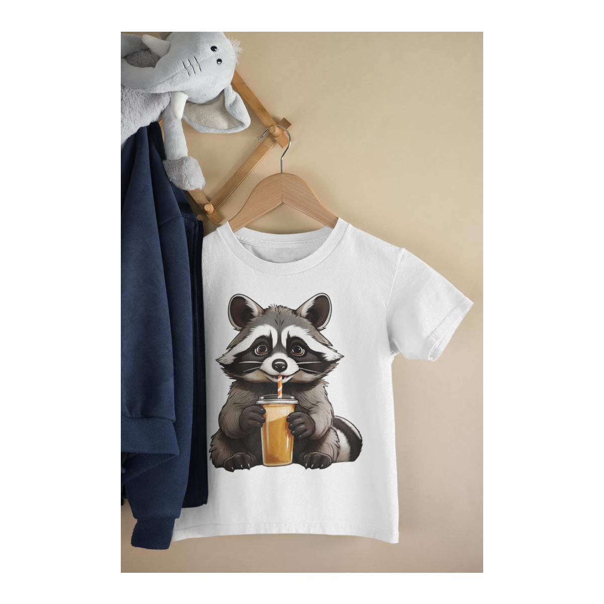 Kinder T-Shirt Süsser Waschbär