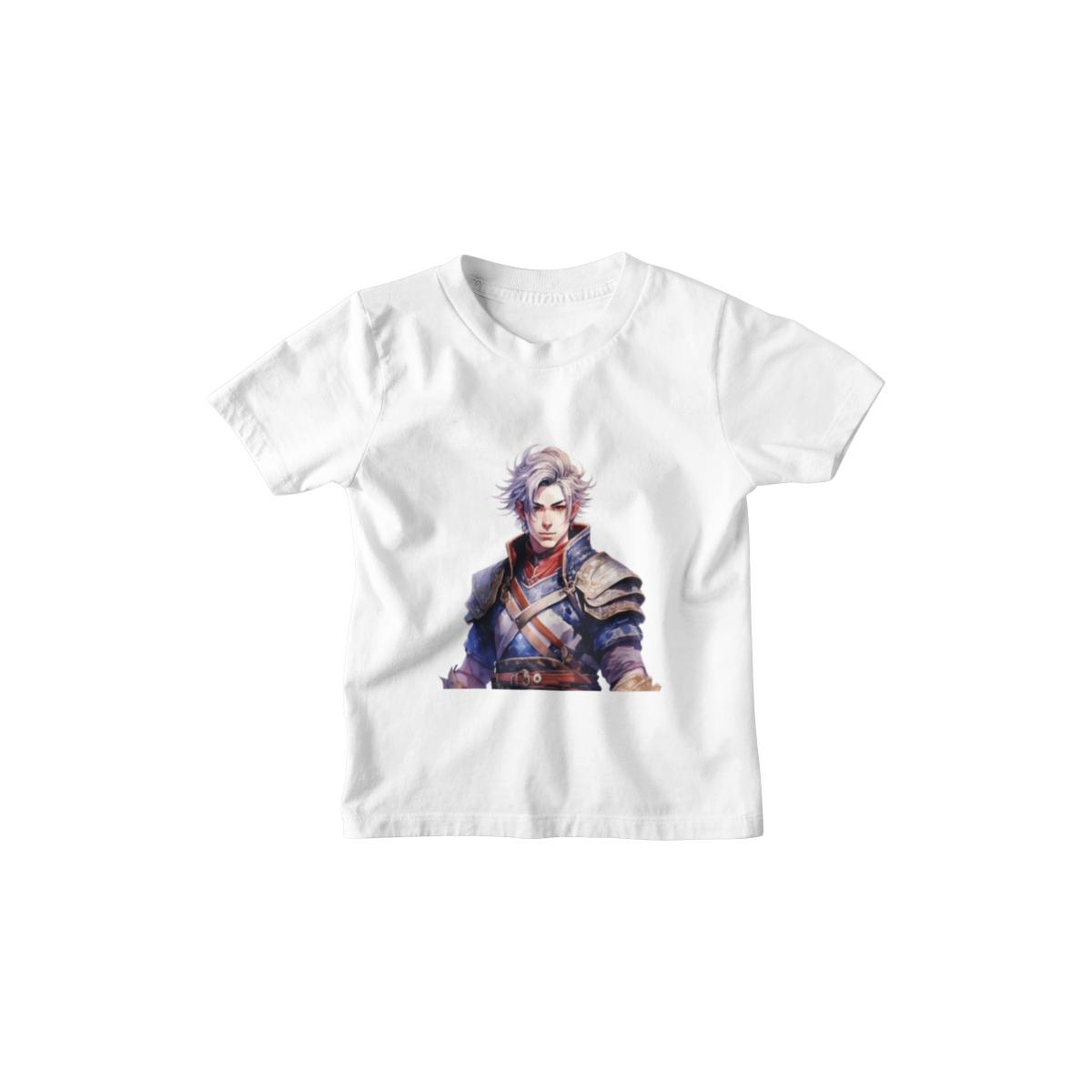 Kinder T-Shirt Watercolor Anime Warrior