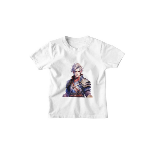 Kinder T-Shirt Watercolor Anime Warrior