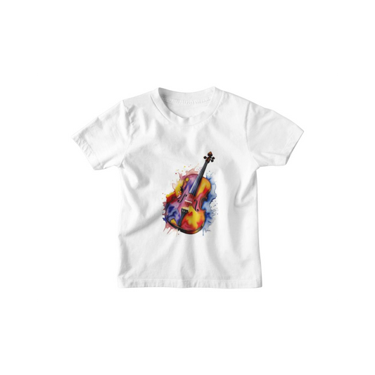 Kinder T-Shirt Watercolor Geige