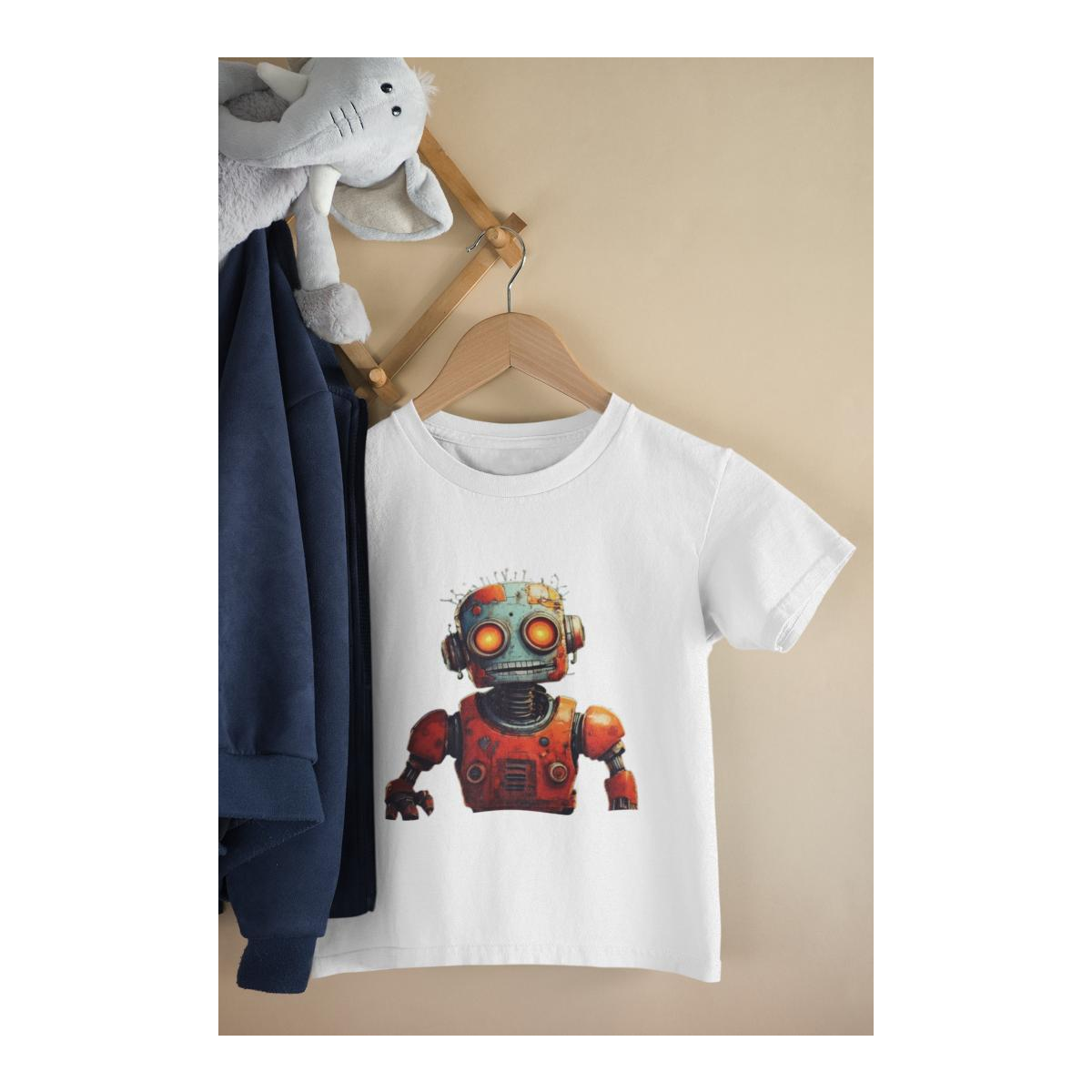 Kinder T-Shirt Watercolor Roboter