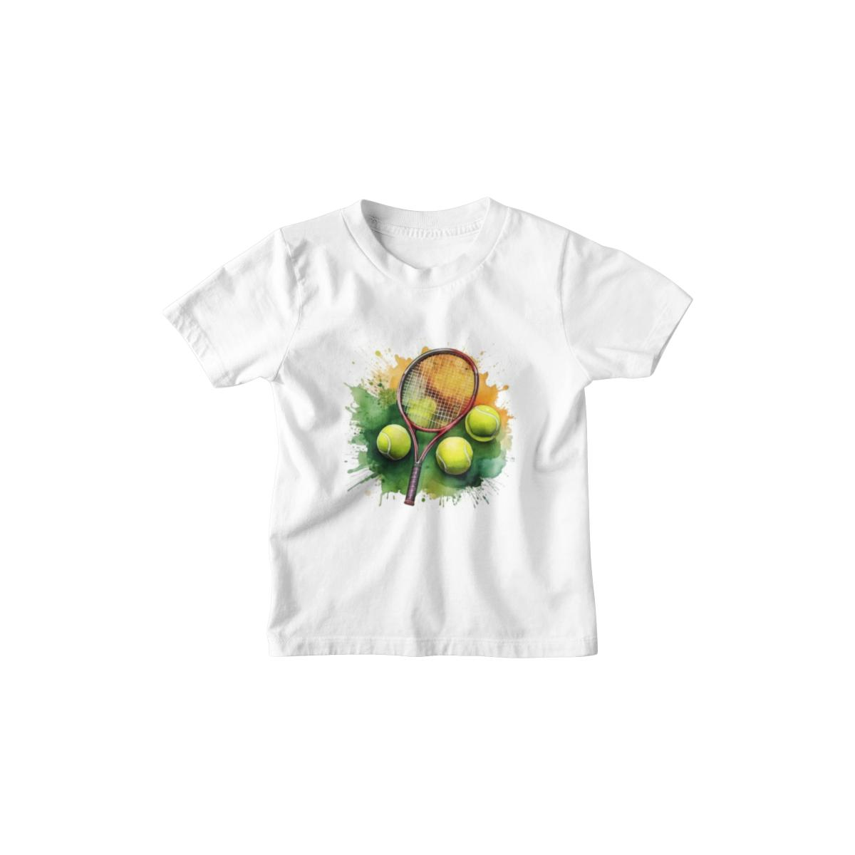 Kinder T-Shirt Watercolor Tennis