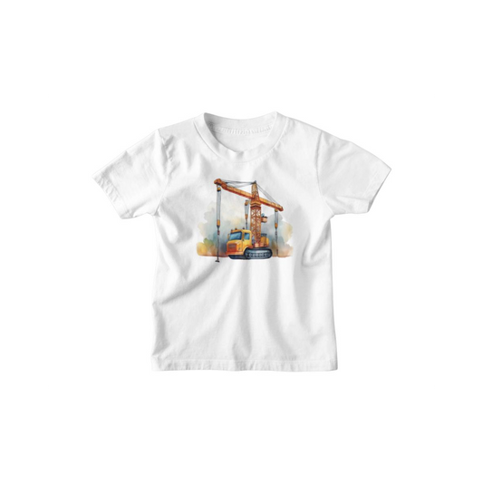 Kinder T-Shirt waterolor Baukran