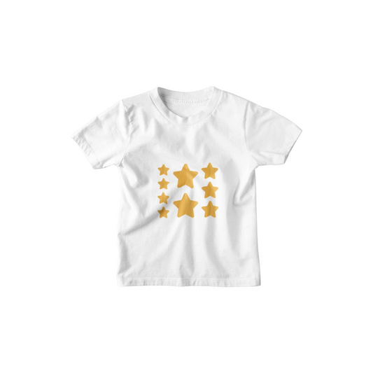Kinder T-Shirt 9er Sterne Set Abgerundet
