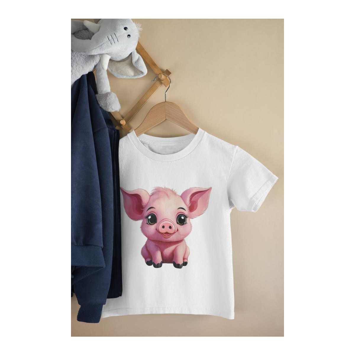 Kinder T-Shirt Baby Schwein