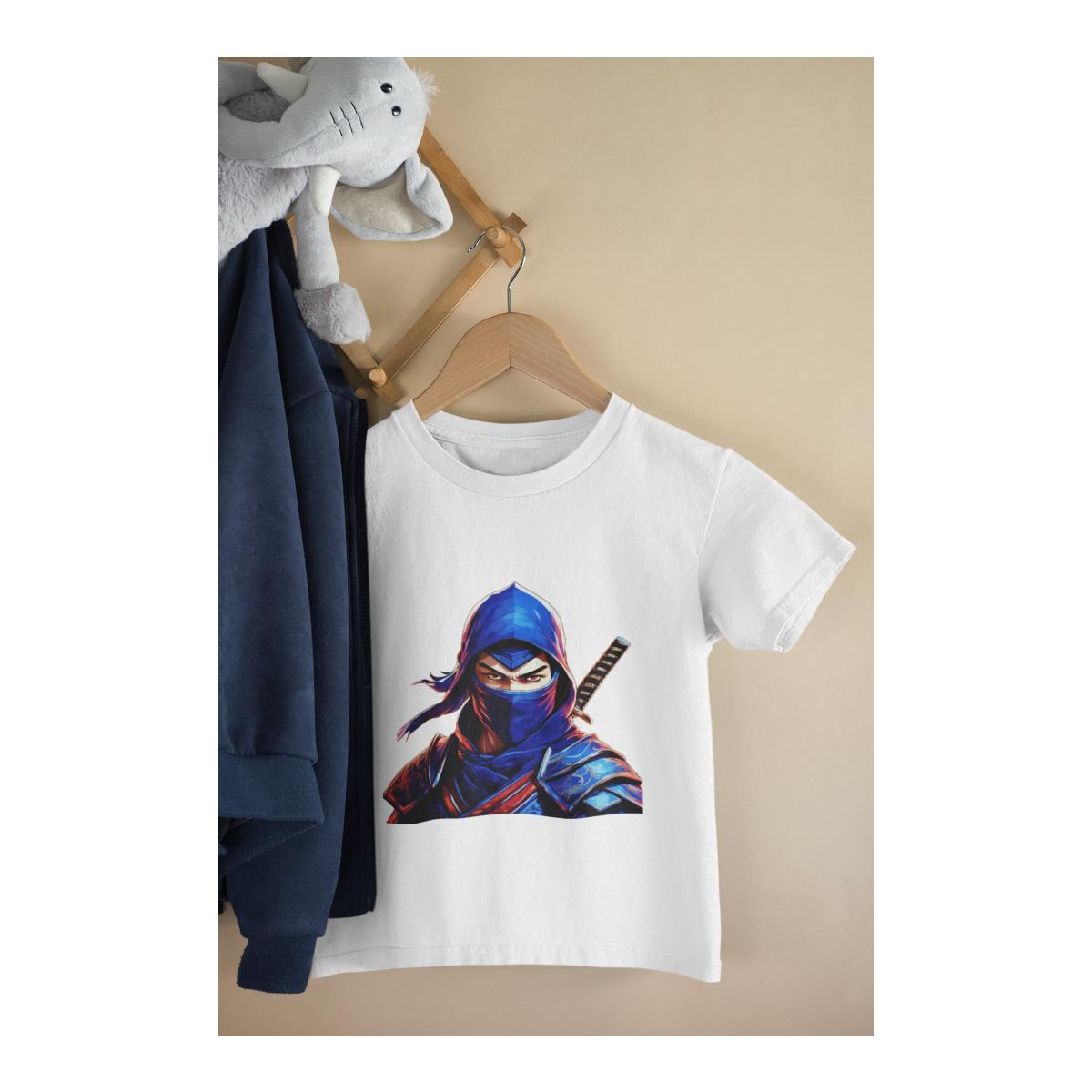 Kinder T-Shirt Blue Ninja