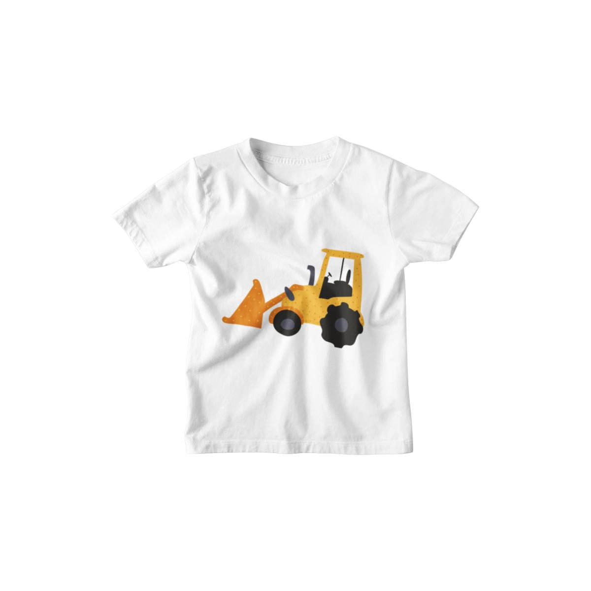 Kinder T-Shirt Comic Bulldozer