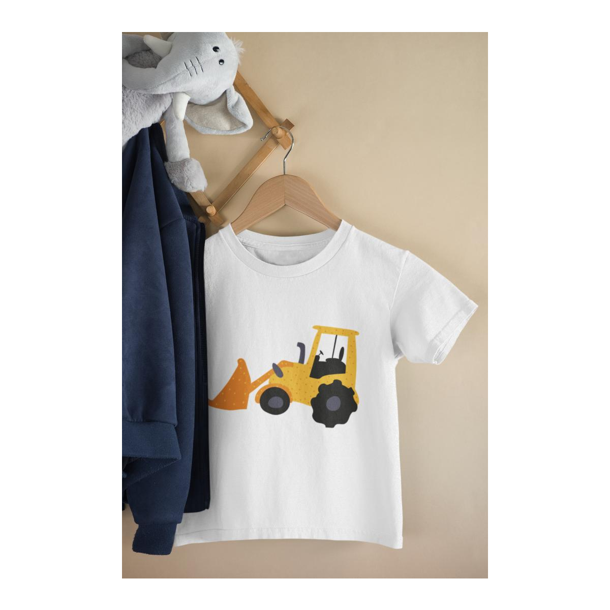Kinder T-Shirt Comic Bulldozer