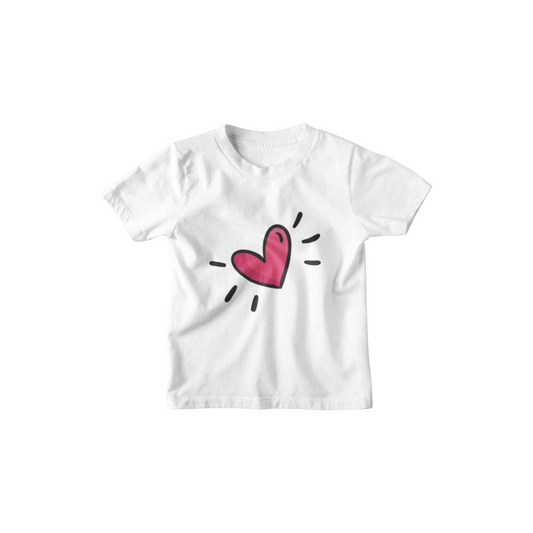 Kinder T-Shirt Comic Herz 01
