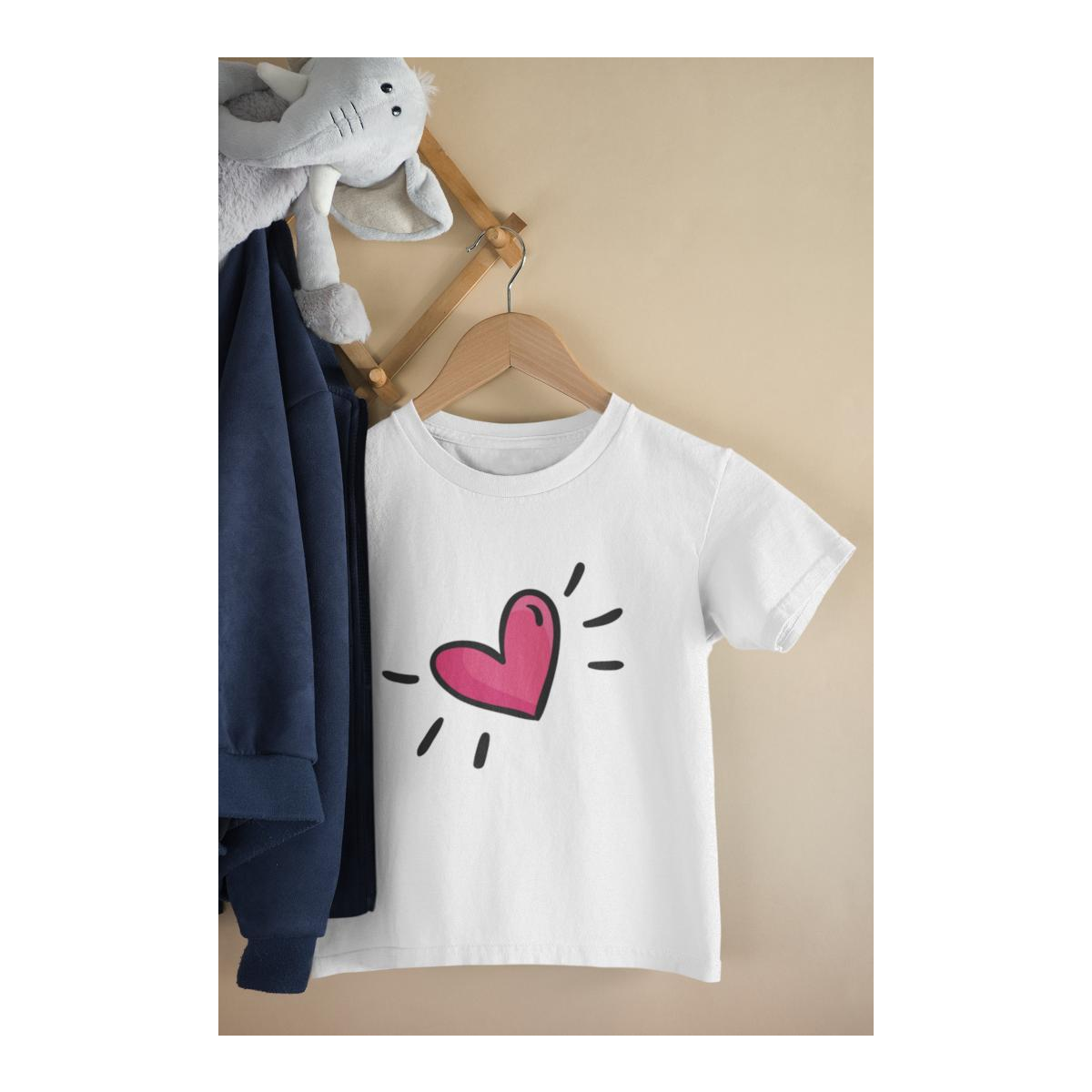 Kinder T-Shirt Comic Herz 01