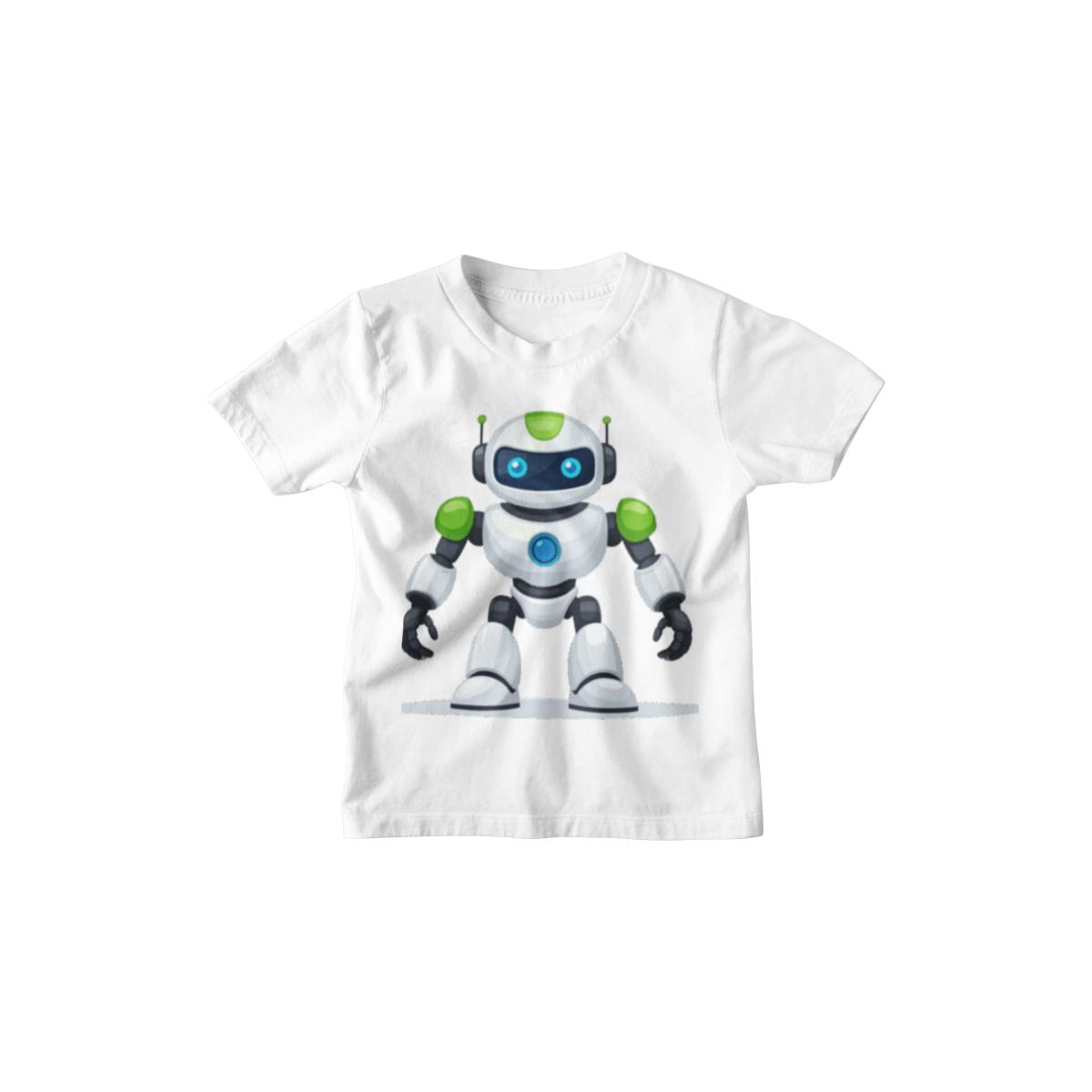Kinder T-Shirt Comic Roboter